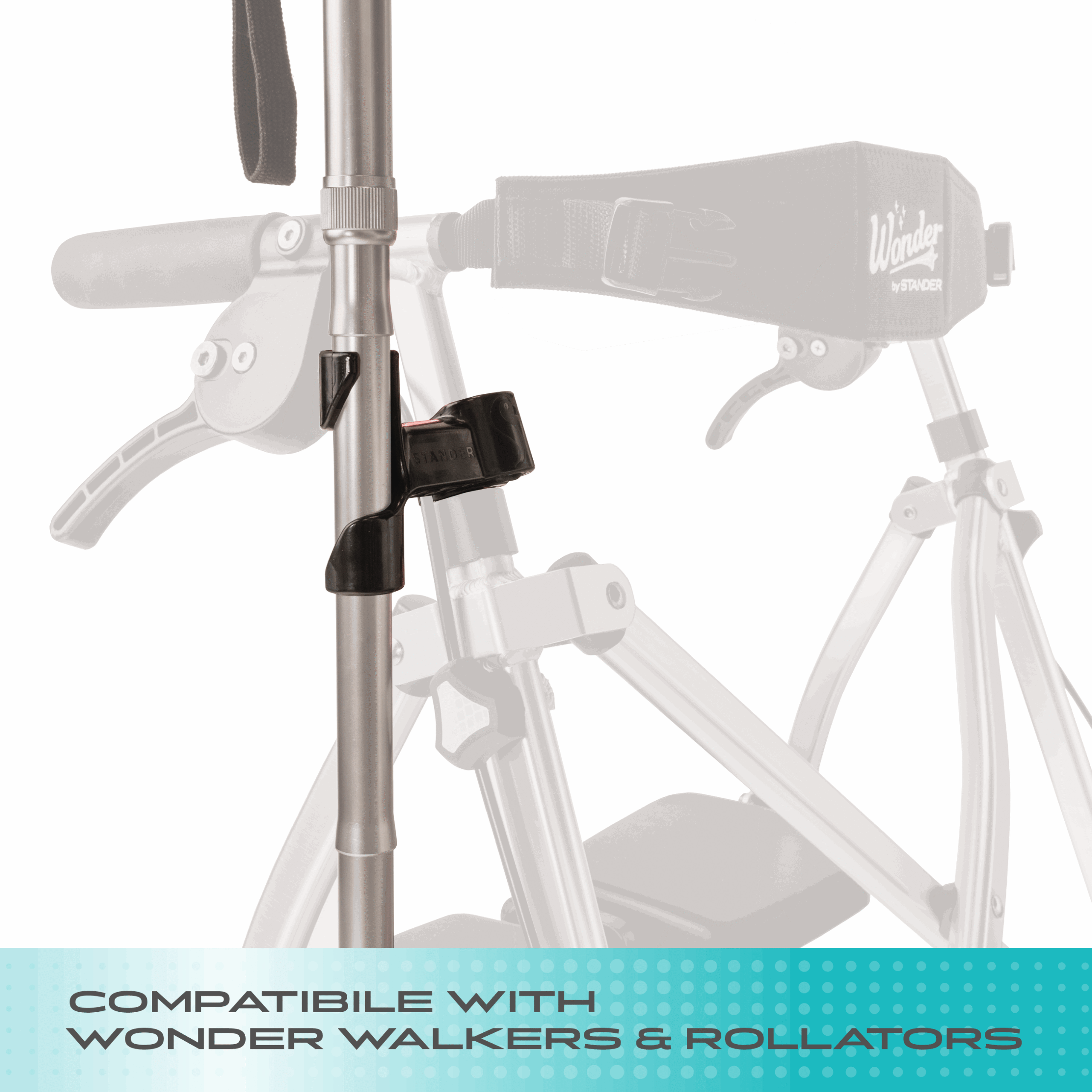 Walker-Rollator Cane Holder Accessory - Image 2